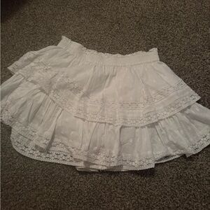 American Eagle Outfitters White Lace Mini Skirt